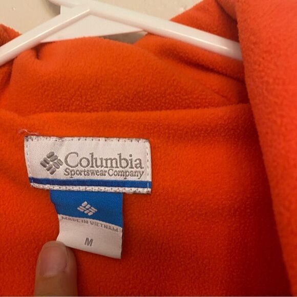 Columbia red Shining Light Fleece Lined full Zip puffer vest mock neck M - Picture 6 of 10
